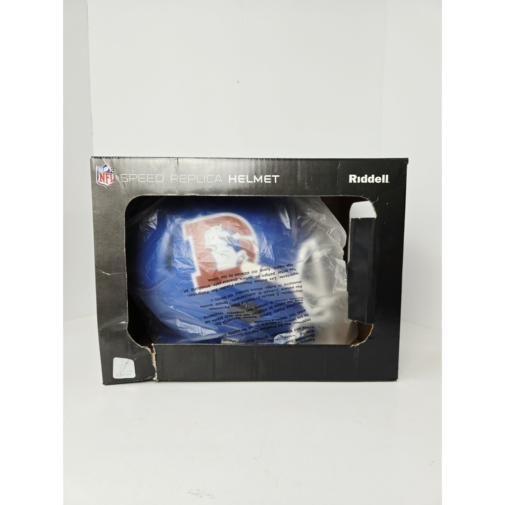 Denver Broncos Full Size Replica Speed Football Helmet blue w/box Riddell